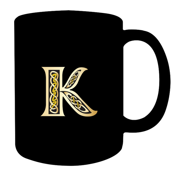 Irish Celtic Initial Mug - Initial K