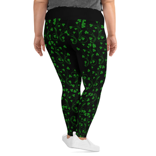 ☘️ Irish Shamrock Plus Size Leggings ☘️ - Main Image