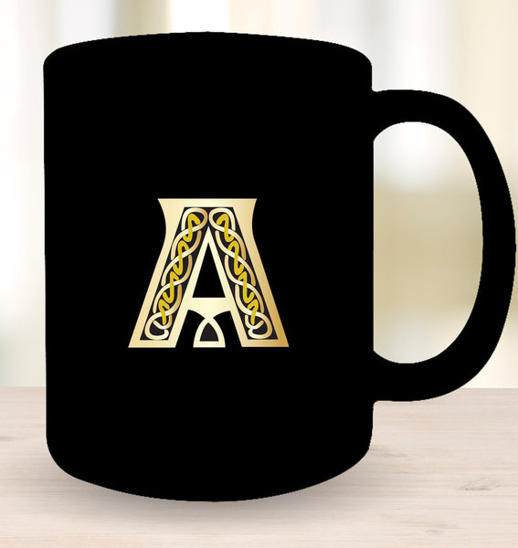 Irish Celtic Initial Mug - Initial A