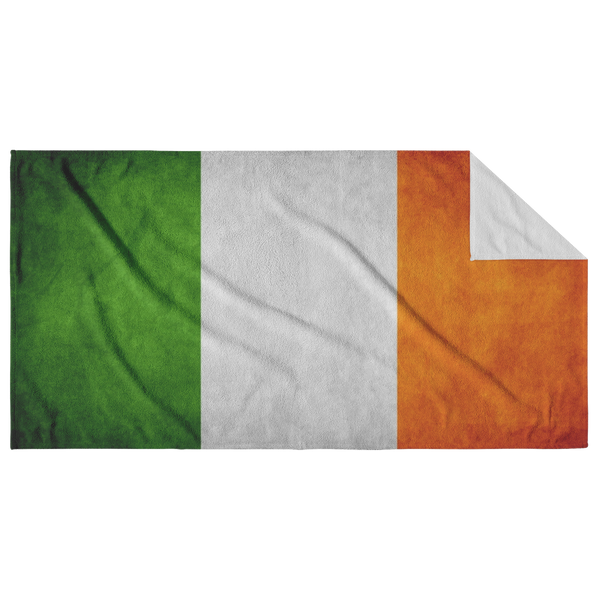 Distressed Ireland Flag Beach Towel